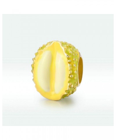 925 Sterling Silver Strawberry Charm Durian Charm Fruit Charm Apple Charm Birthday Charm for Pandora Charm Bracelet Durian $1...