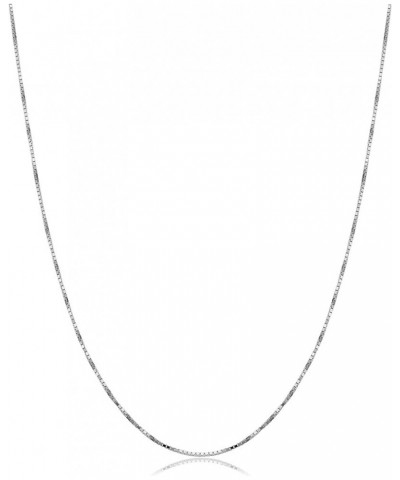 Sterling Silver 0.9 mm Venetian Box Chain Necklace (16, 18, 20, 22, 24, 30 or 36 inch) 18.0 Inches $10.79 Necklaces