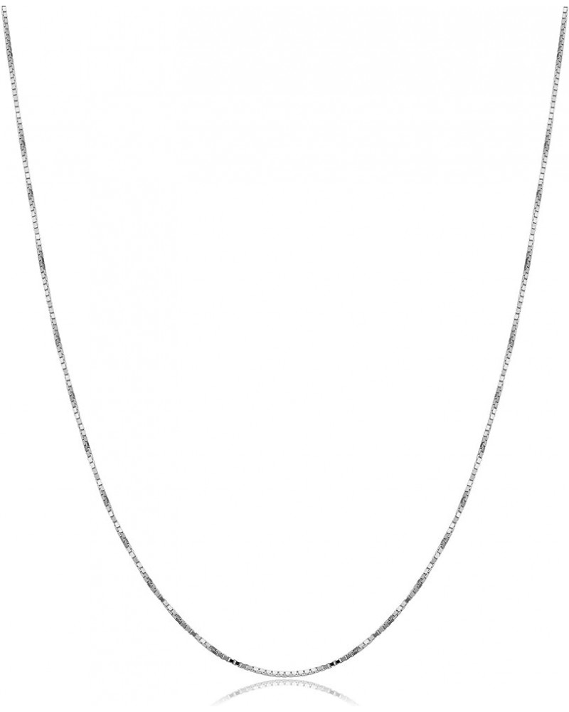 Sterling Silver 0.9 mm Venetian Box Chain Necklace (16, 18, 20, 22, 24, 30 or 36 inch) 18.0 Inches $10.79 Necklaces