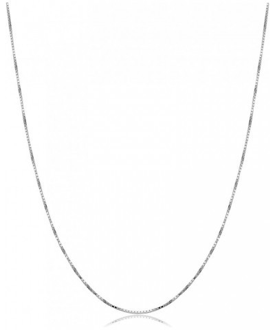 Sterling Silver 0.9 mm Venetian Box Chain Necklace (16, 18, 20, 22, 24, 30 or 36 inch) 18.0 Inches $10.79 Necklaces