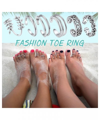 Sterling Silver Toe Rings for Women Teen Girls, Adjustable Summer Toe Jewelry with Delicate Gift Packaging 02. Leaf $7.27 Bod...