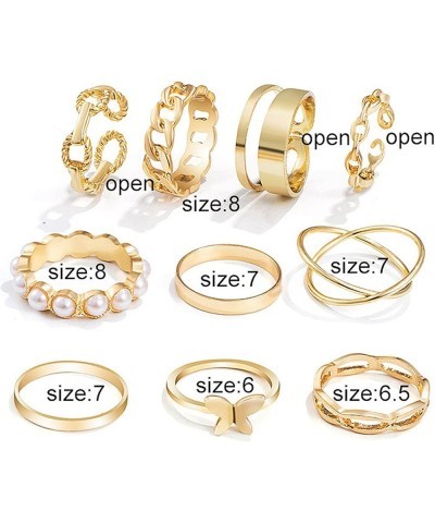 10PCS Bohemian Retro Vintage Crystal Joint Knuckle Ring Sets Finger Rings Gold Style 2 $8.35 Rings