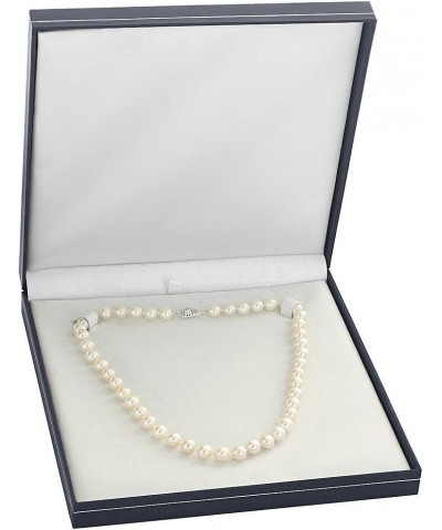 14K Gold 7-8mm AAA Quality White Freshwater Cultured Pearl Necklace for Women in 51" Rope Length White Gold $123.76 Necklaces