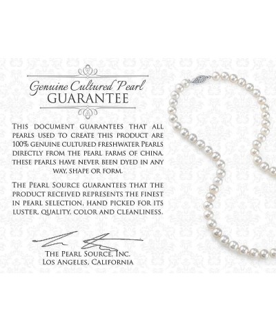 14K Gold 7-8mm AAA Quality White Freshwater Cultured Pearl Necklace for Women in 51" Rope Length White Gold $123.76 Necklaces