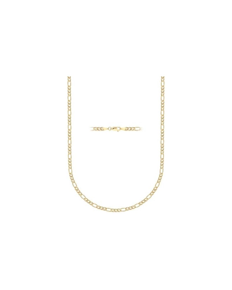 10K Yellow Gold 2MM Figaro 3+1 Link Chain Necklace - Size 14"-30 22 2MM, Yellow $51.37 Others