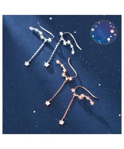 Solid 925 Sterling Silver Star Ear Cuffs Chain Earrings for Women Girls Star Wrap Earrings Climber A-Silver $10.63 Earrings