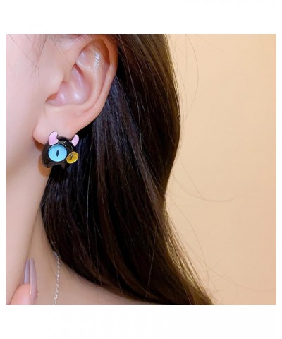 Colorful Monsters Eye Necklace Earring Unique Cute Dopamine Necklace Cartoon Monsters Stud Earring Jewelry Women Girl Necklac...