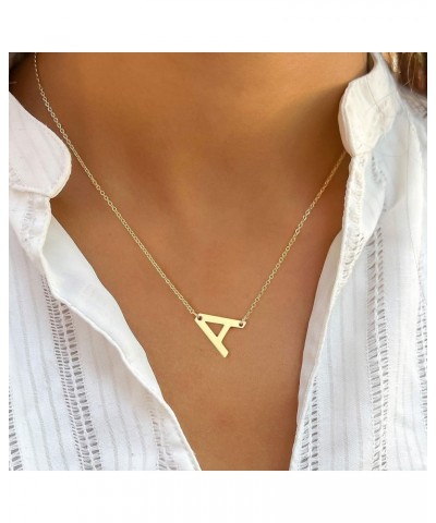 Initial Necklaces for Women - Dainty 14K Gold Plated Letter Necklaces for Women Trendy, Simple Cute Initial Personalized Mono...