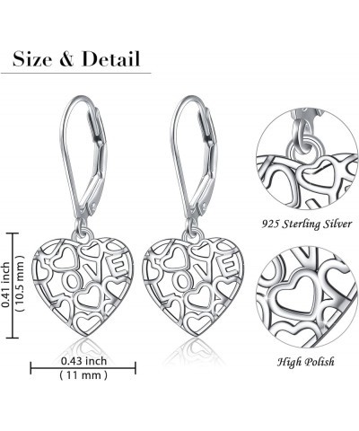 S925 Sterling Silver Dangle Drop Stud Earrings,Celtic Knot Tree of Life Drop Earrings for Women Teen 4.Love Filigree $14.78 E...