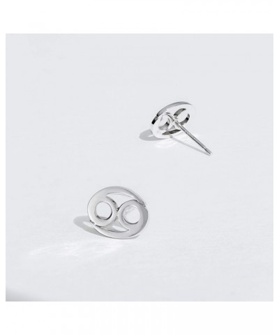 Jewelry Sterling Silver Zodiac Sign Stud Earrings Cancer $14.24 Earrings