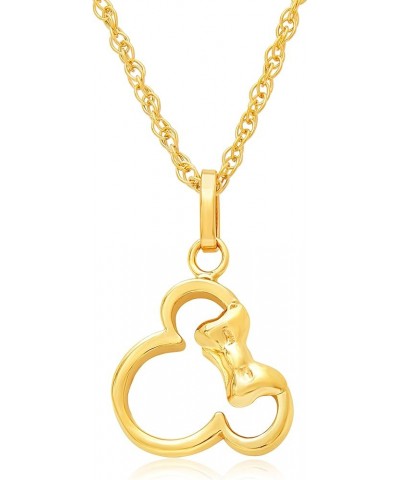 Jewelry Silhouette Cutout Necklace, Mickey Mouse, Minnie Mouse, 14k Gold Pendant Minnie Mouse Gold 2 $39.90 Necklaces