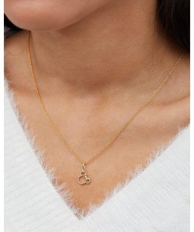 Jewelry Silhouette Cutout Necklace, Mickey Mouse, Minnie Mouse, 14k Gold Pendant Minnie Mouse Gold 2 $39.90 Necklaces