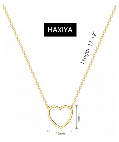 Necklaces for Women，18K Gold/Silver Plated Cross/Heart/Herringbone Necklace Heart Necklace - Gold $11.00 Necklaces