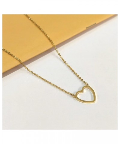 Necklaces for Women，18K Gold/Silver Plated Cross/Heart/Herringbone Necklace Heart Necklace - Gold $11.00 Necklaces