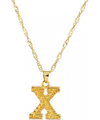 Mvude Gold Initial Necklace Large Big Letters Pendant Necklace Dainty Simple Alphabet Pendant Necklace for Women,H X $3.65 Ne...