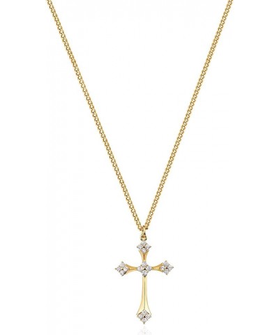 Gold Cross Necklace for Women 14K Gold Plated Chain Necklace Dainty Gold Cross Pendant Necklace Simple Cute Necklaces for Gir...
