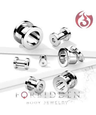 1.2mm - 16mm Surgical Steel Ear Gauges Screw Fit Tunnels, Tunnel Plug Earrings Sold as a Pair 3mm (8 Gauge) $11.39 Body Jewelry