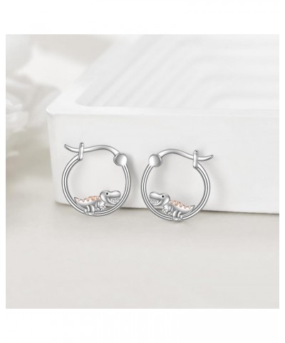 Hypoallergenic Panda/Unicorn/Fox/Butterfly/Hummingbird Hoop Earrings for Women Girls 925 Sterling Silver Animal Huggie Hoop E...