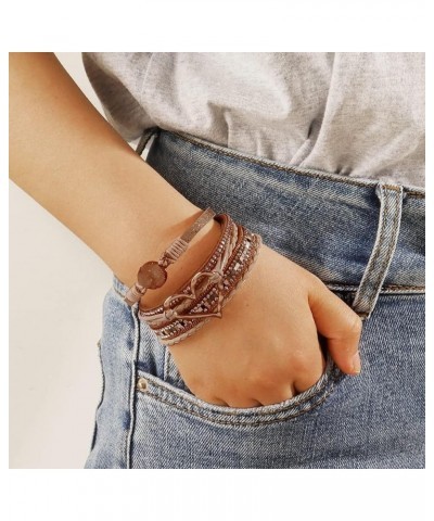 Heart Bracelet for Women Wrap Bracelets for Women Trendy Boho Bracelets for Women Wide Stackable Leather Bracelet Boho Jewelr...