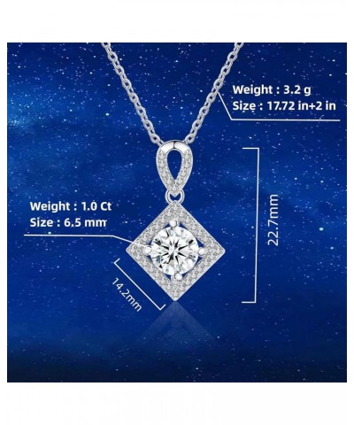 Diamond Pendant Necklaces for Women, Moissanite Necklace 0.5Ct-7.6Ct, Anniversary Birthday Gifts for Wife, Soulmate, Jewelry ...