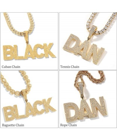 Custom Name Necklace 18K Gold,Personalized Nameplate Necklaces for Men Women, Customized Pendant Hip Hop Jewelry,Customizable...