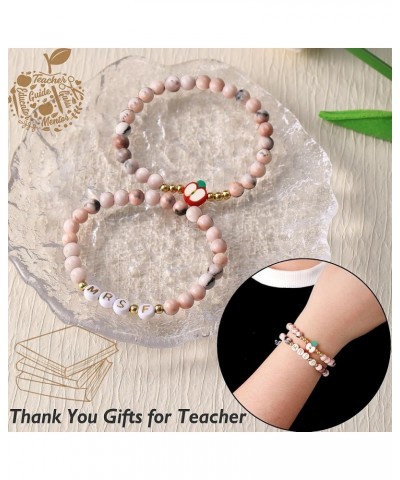 Teacher Appreciation Gifts for Women,Teacher Must Haves Initial Bracelet Mrs Miss End of Year Teacher Gifts Thank You for Hel...