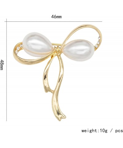 brooches for women, Bow Brooch Pins Sweater Shawl Clips Faux Pearl Brooch Pins for Women Girls golden $9.87 Brooches & Pins