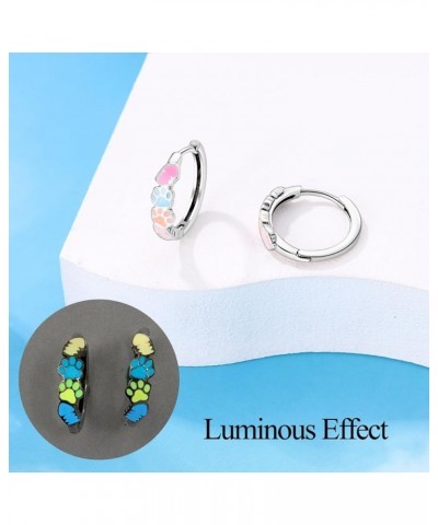 925 Sterling Silver Hoop Earrings Huggie Earrings Colorful Cubic Zirconia Hypoalleric Small Hoop Earrings Fish Cat Earrings $...