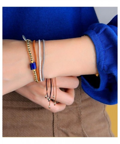 Women Colorful Bracelets Miyuki Beads Strand Bracelet Top Wrap Bracelet for Womens White O $10.82 Bracelets