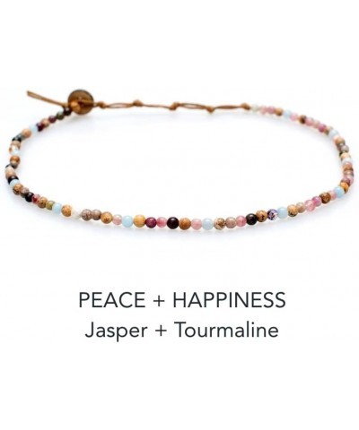 4MM Energy Chakra Healing Necklace with Real Stones Jade, Pearl, Rose Quartz, Amethyst, Moonstone Peace + Happiness $19.89 Ne...