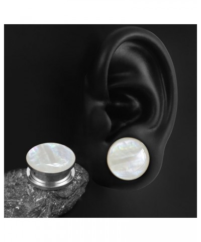 2 PCS 6mm-25mm Hypoallergenic 316 Stainless Steel Elegant Conch Ear Tunnels Plugs Ear Gauges Stretcher Body Piercing Jewelry ...