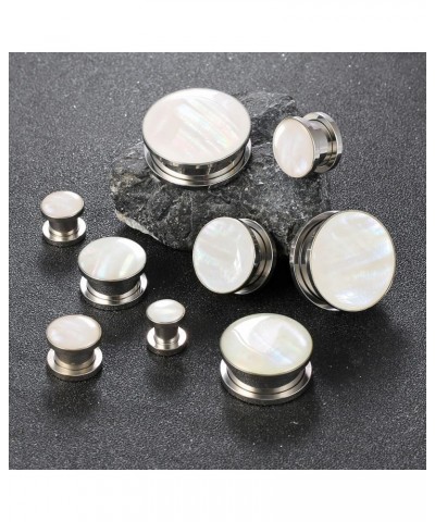 2 PCS 6mm-25mm Hypoallergenic 316 Stainless Steel Elegant Conch Ear Tunnels Plugs Ear Gauges Stretcher Body Piercing Jewelry ...