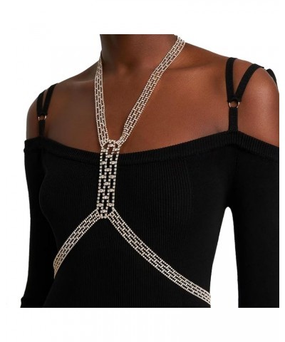 Full Rhinestone Harness Bra Body Chain for Men Sexy Bikini Crystal Bra Body Chain Lingerie Body Chain Rhinestone Festival Rav...