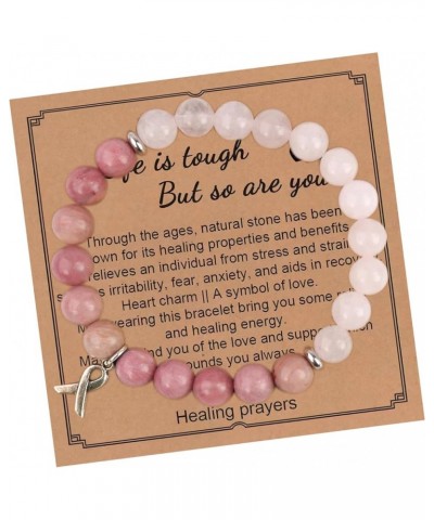 Natural Stone Bracelets - Inspirational Gifts for Women - Get Well Soon Gifts - 8mm Crystal Stone Gifts for Sister Girlfriend...