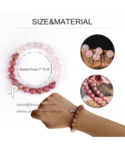 Natural Stone Bracelets - Inspirational Gifts for Women - Get Well Soon Gifts - 8mm Crystal Stone Gifts for Sister Girlfriend...