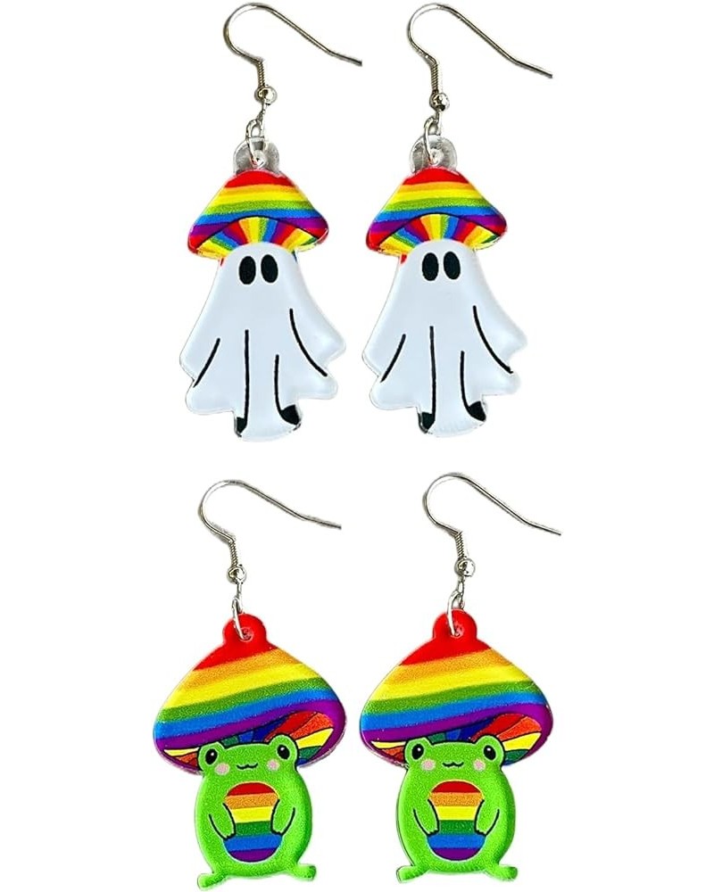 Rainbow Pride Earrings for Women Girls Colorful Game Machine Mushroom Pencil Gnome Ice Cream Frog Acrylic Dangle Earrings Gay...