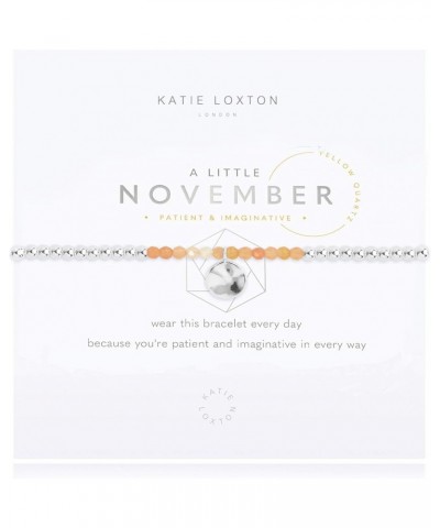 a Little Birthday Months Womens Stretch Adjustable Band Fashion Charm Bracelet November $14.38 Bracelets