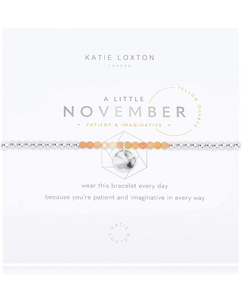 a Little Birthday Months Womens Stretch Adjustable Band Fashion Charm Bracelet November $14.38 Bracelets