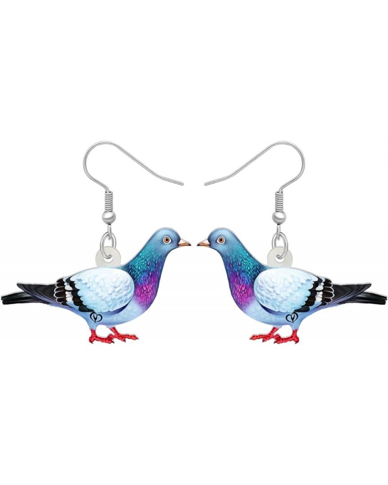 Acrylic Colorful Pigeon Earrings Dangle Fashion Animal Birds Jewelry for Women Teen Girls Charms Pigeons Gift Pigeon A $7.01 ...