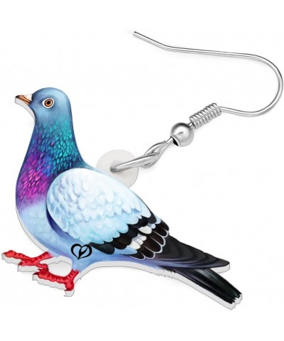 Acrylic Colorful Pigeon Earrings Dangle Fashion Animal Birds Jewelry for Women Teen Girls Charms Pigeons Gift Pigeon A $7.01 ...