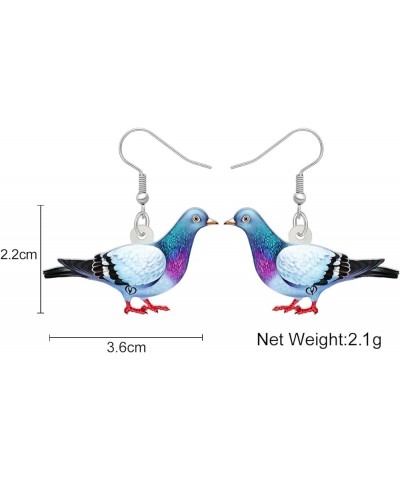 Acrylic Colorful Pigeon Earrings Dangle Fashion Animal Birds Jewelry for Women Teen Girls Charms Pigeons Gift Pigeon A $7.01 ...