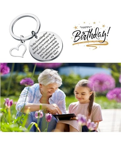 To My Granddaughter Gifts Granddaughter Keychain Inspirational Gifts Always Remember You're Special Silver $6.18 Pendants