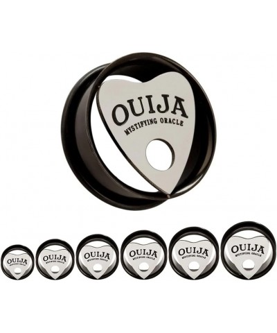 OUIJA MYSTIFYING ORACLE Pattern Ear Plugs Tunnles Stainless Steel Ear Piercing Jewelry 24mm $10.79 Body Jewelry