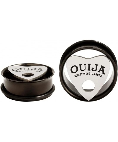 OUIJA MYSTIFYING ORACLE Pattern Ear Plugs Tunnles Stainless Steel Ear Piercing Jewelry 24mm $10.79 Body Jewelry