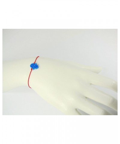 Blue Opal Hamsa Hand Bracelet Red Cord string Adjustable $11.40 Bracelets