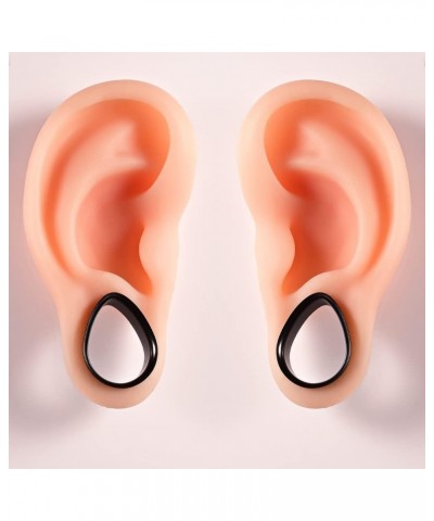 1 Pair 8-25mm Water Drop Design Stainless Steel Tunnels For Ears Gauges Plugs Stretchers Expander 0g-1 12mm(1/2") Black $8.09...