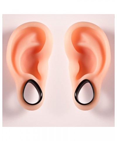 1 Pair 8-25mm Water Drop Design Stainless Steel Tunnels For Ears Gauges Plugs Stretchers Expander 0g-1 12mm(1/2") Black $8.09...