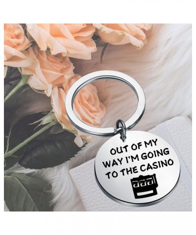 Gambler Gift Casino Lover Gift Lucky 777 Jackpot Casino Slot Machine Gift Gambling Jewelry Keychain Out of My Way Kc $10.01 P...