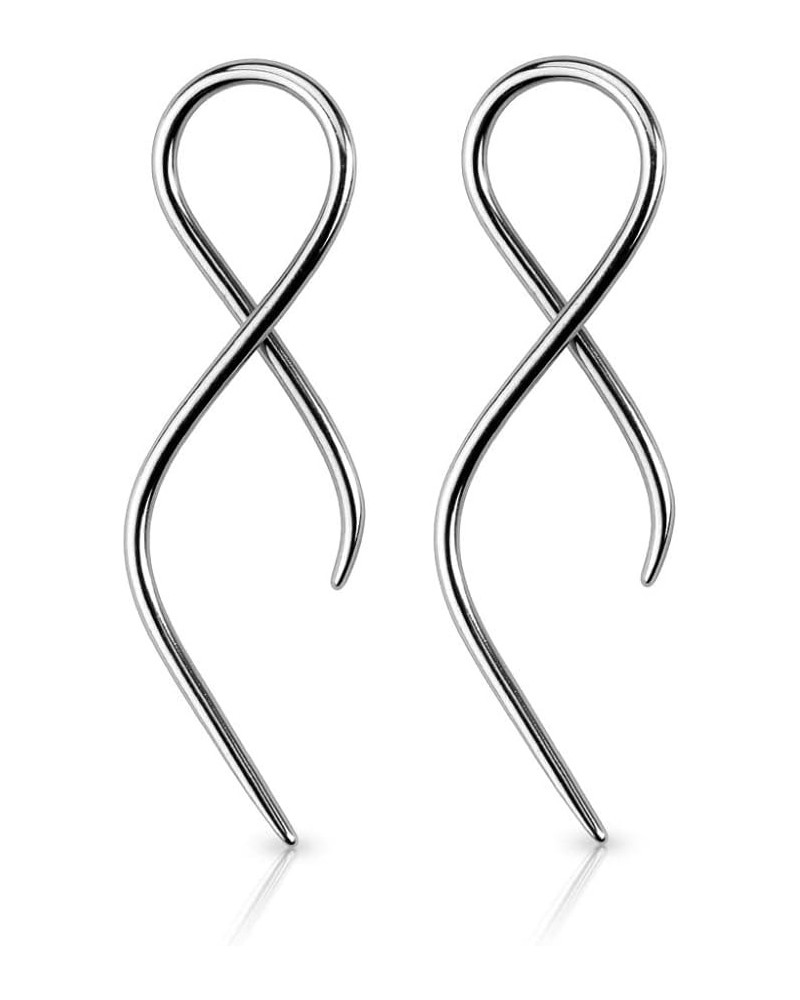 10-16GA 316L Surgical Steel Twisted Tail Taper Earrings, Sold as a Pair 16GA (1.2mm) $9.91 Body Jewelry