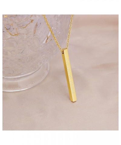 Necklaces for Women Religious Jewelry Gift for Girls Christian Engraved Pendant Always pray, and never give up-Gold $11.38 Ne...